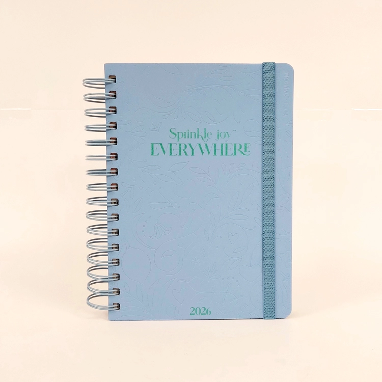 Agenda Mooving 2026 Gala Azul 15 x 21 cm Dia por Pagina con Espiral Art.1405243